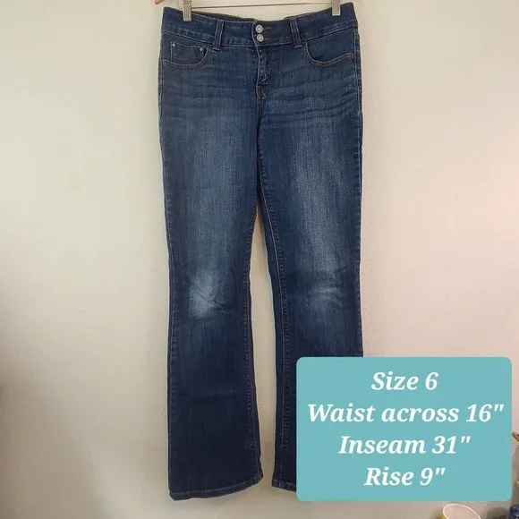Levis 526 Blue Jeans Womens Sz 6 Slender Boot Cut Medium Wash Work Western Rodeo - Picture 5 of 12